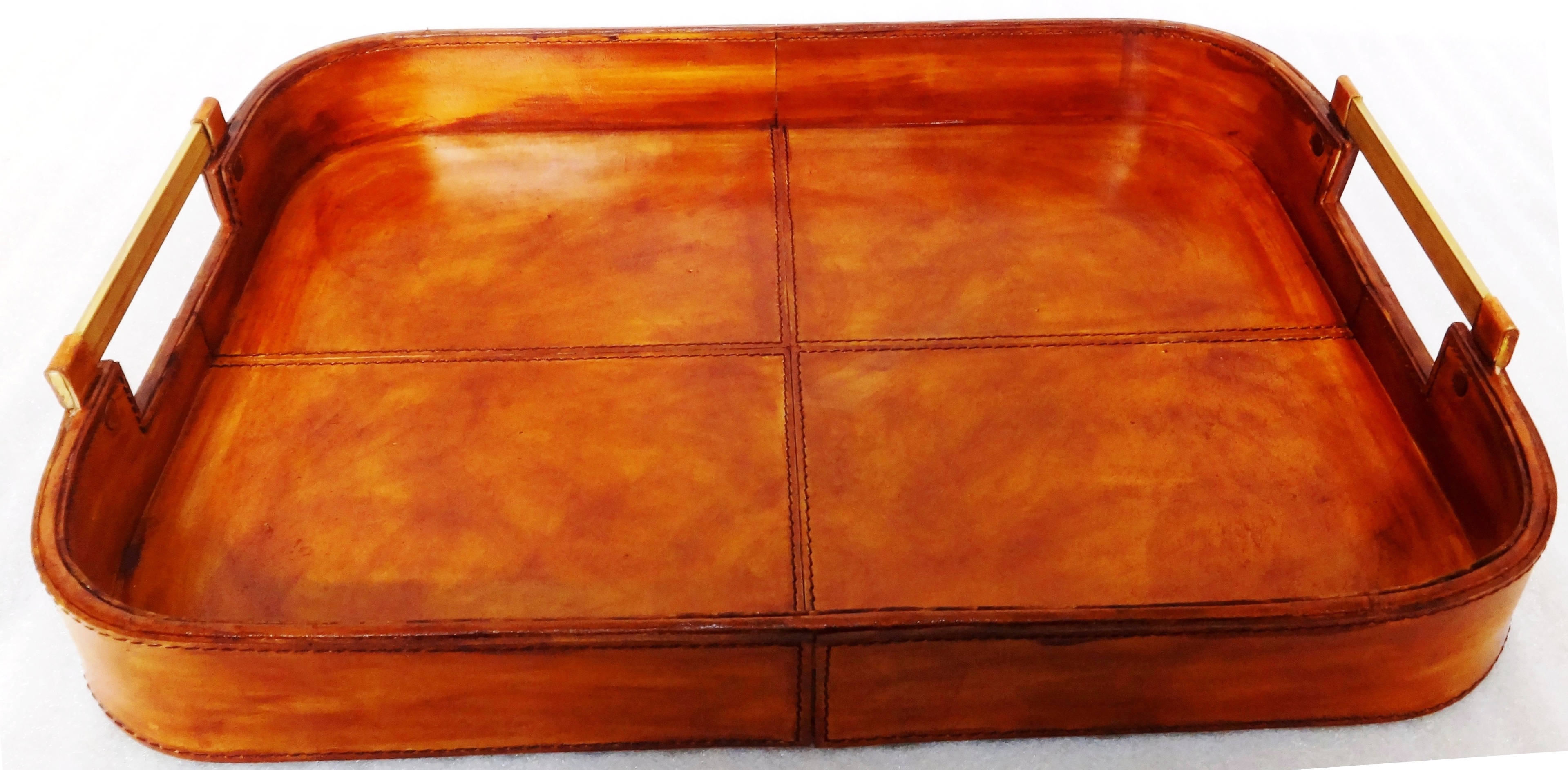 TAN TC RECTANGLE TRAY
